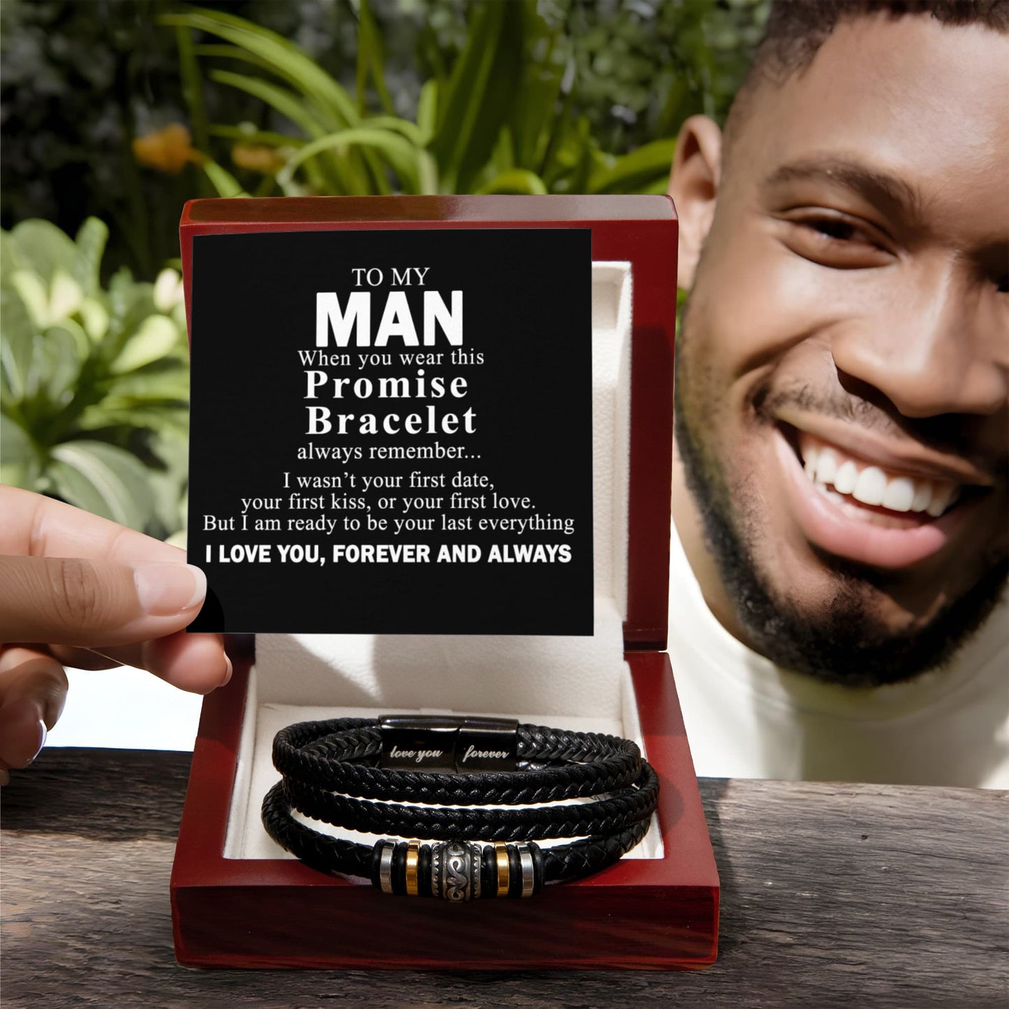 Love You Forever Bracelet Gift To My Man Husband Jewelry Gift For Men Bracelets