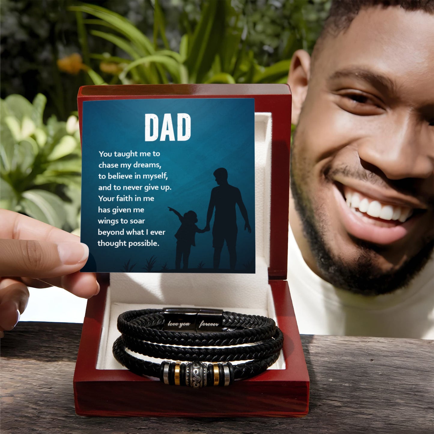 To My Dad Gifts from Son Gift Jewelry Gifts for Father Love You Forever Bracelet
