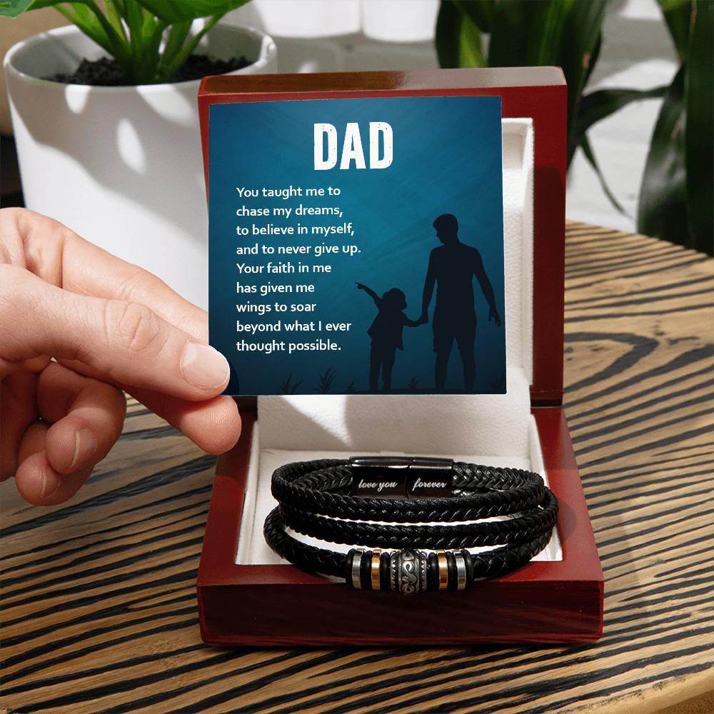 To My Dad Gifts from Son Gift Jewelry Gifts for Father Love You Forever Bracelet
