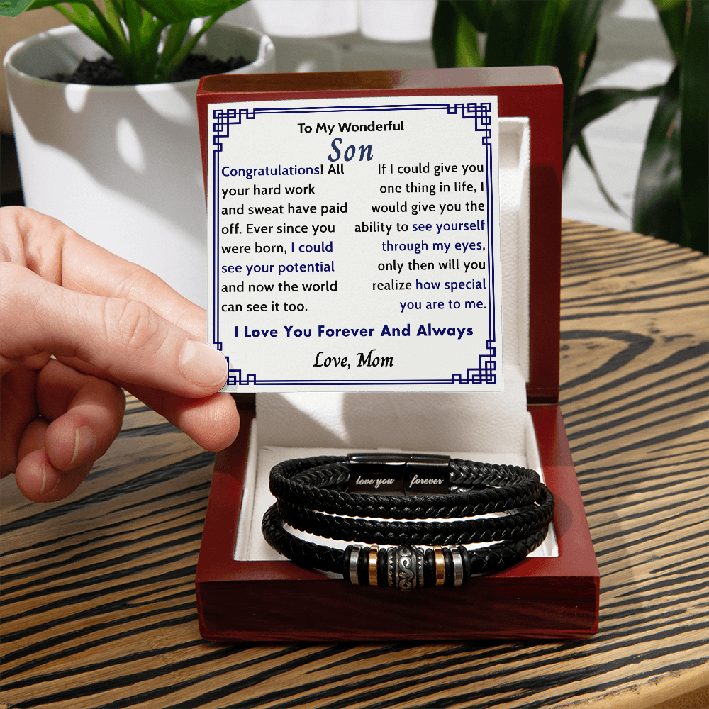 Love You Forever Bracelet Gift To My Son From Dad Jewelry Gift Men Bracelets