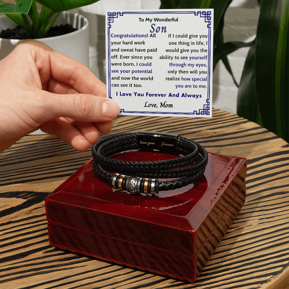 Love You Forever Bracelet Gift To My Son From Dad Jewelry Gift Men Bracelets