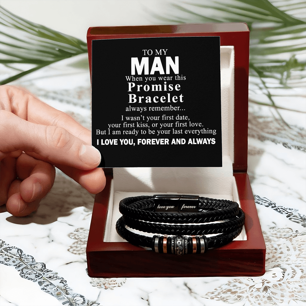 Love You Forever Bracelet Gift To My Man Husband Jewelry Gift For Men Bracelets