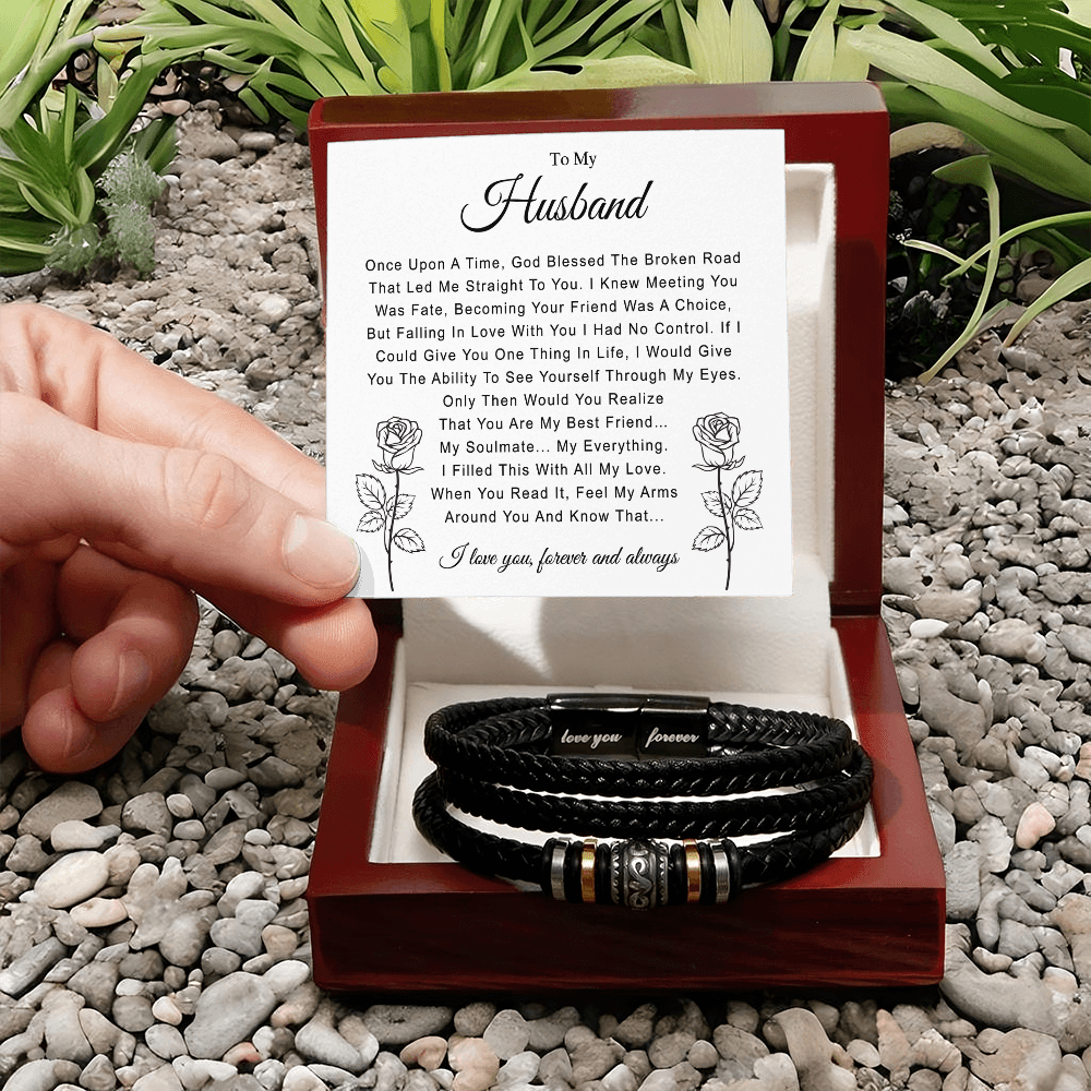 To My Husband Bracelet From Wife Jewelry Love You Forever Bracelet On Christmas