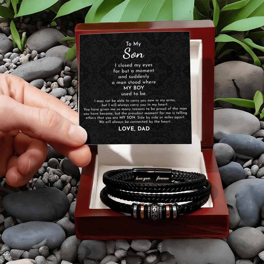 To My Son Love You Forever Bracelet Jewelry Gift To Father And Son Bracelets