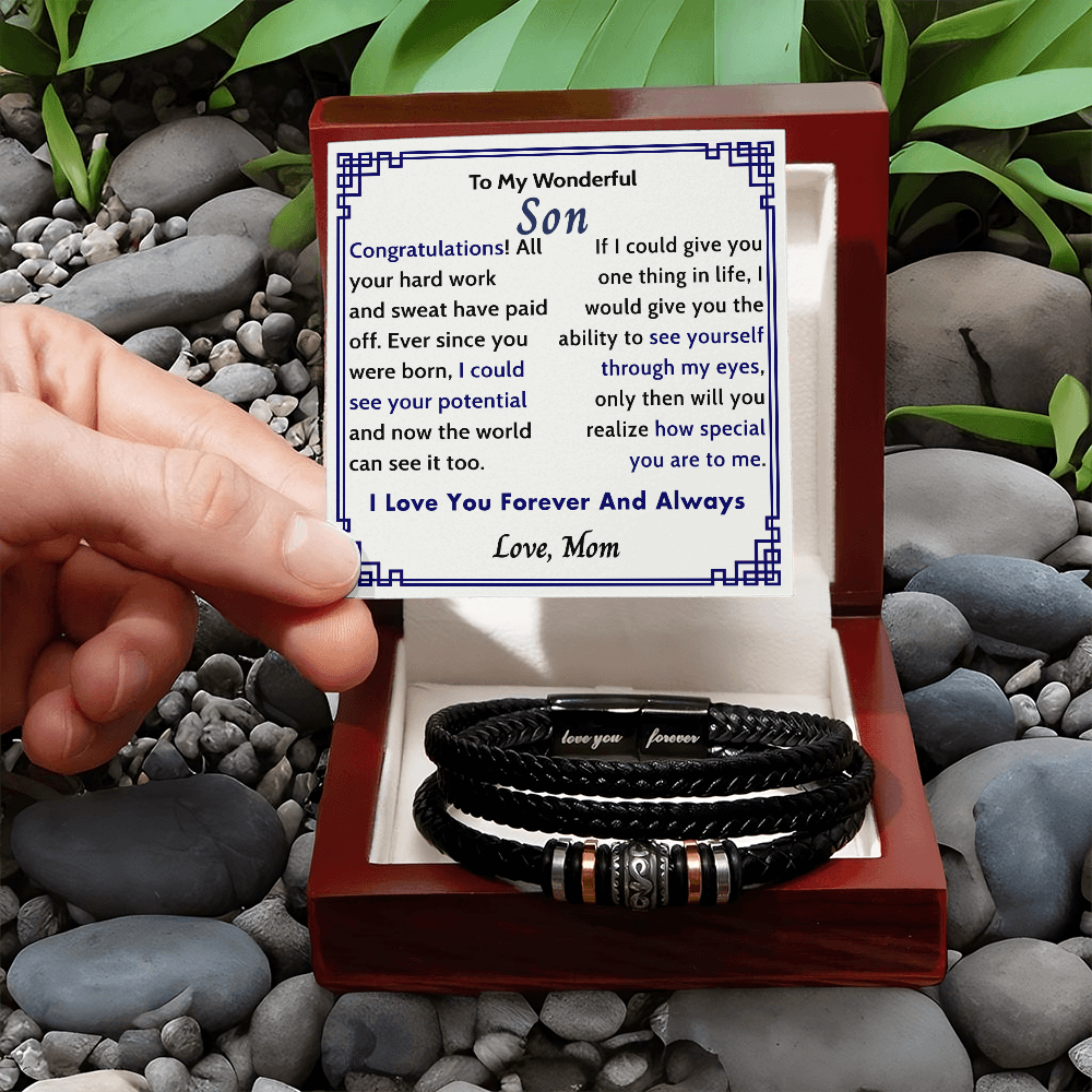 Love You Forever Bracelet Gift To My Son From Dad Jewelry Gift Men Bracelets