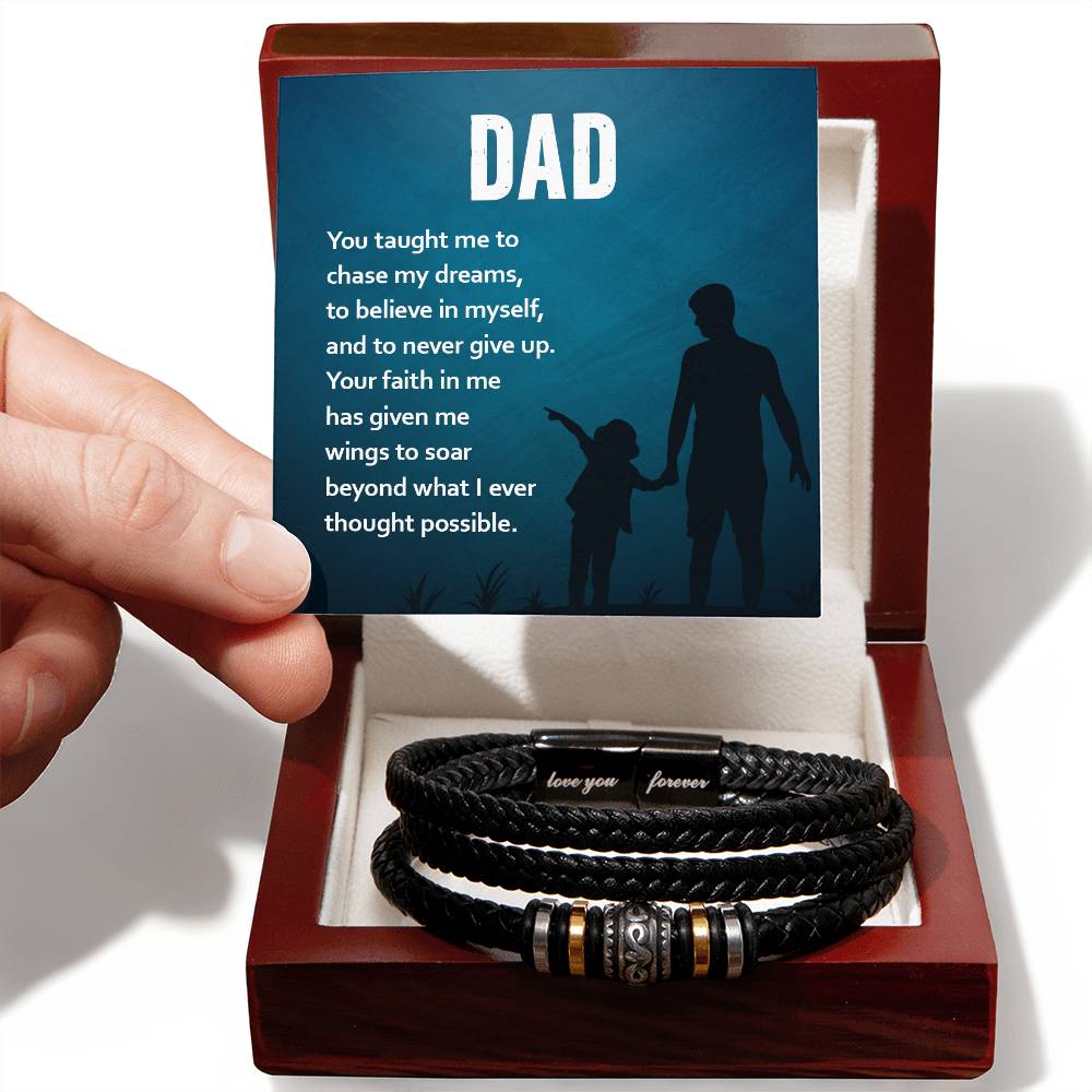 To My Dad Gifts from Son Gift Jewelry Gifts for Father Love You Forever Bracelet
