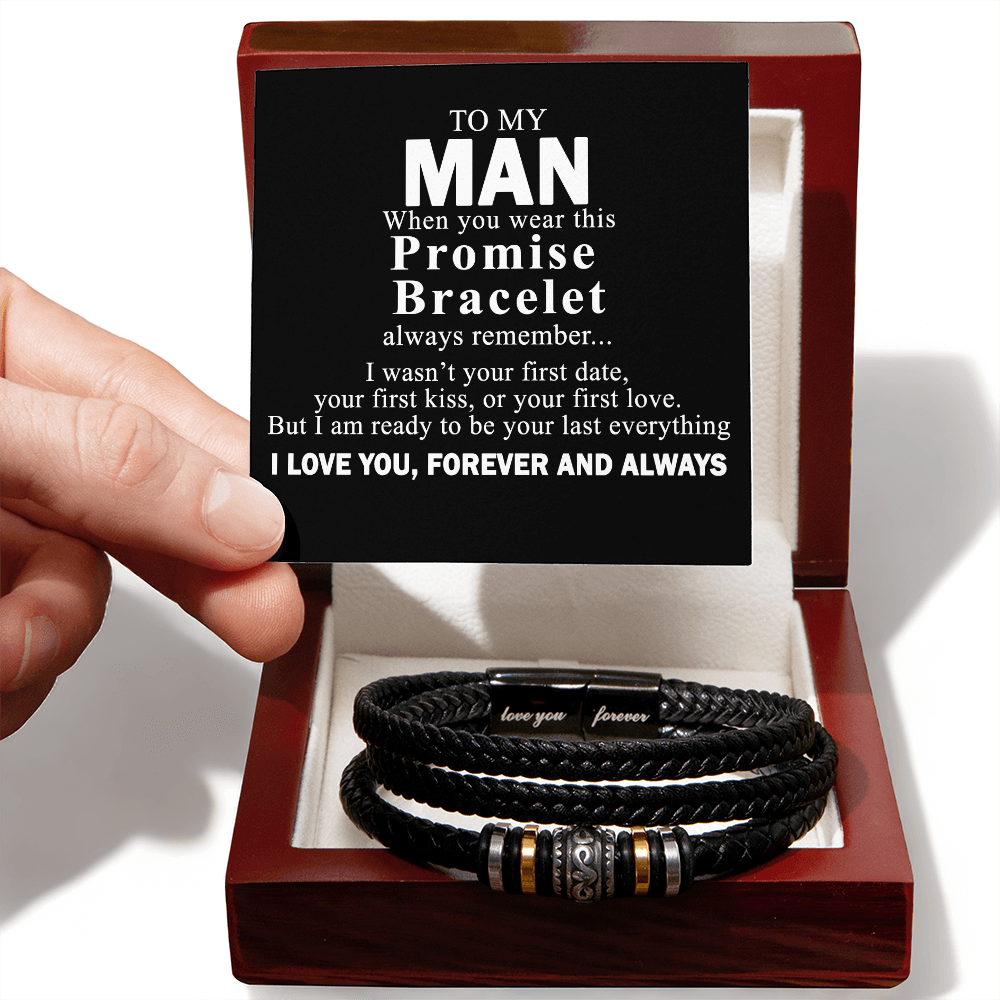 Love You Forever Bracelet Gift To My Man Husband Jewelry Gift For Men Bracelets