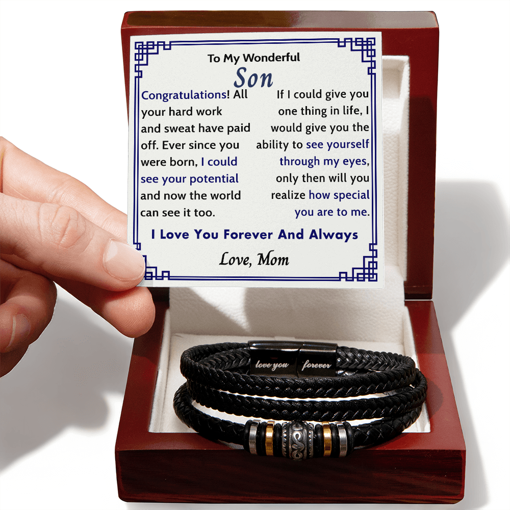 Love You Forever Bracelet Gift To My Son From Dad Jewelry Gift Men Bracelets