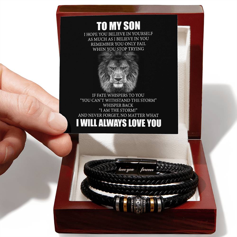 To My Son from Mom Boys Jewelry Gifts for Son from Dad Love You Forever Bracelet 176069500163
