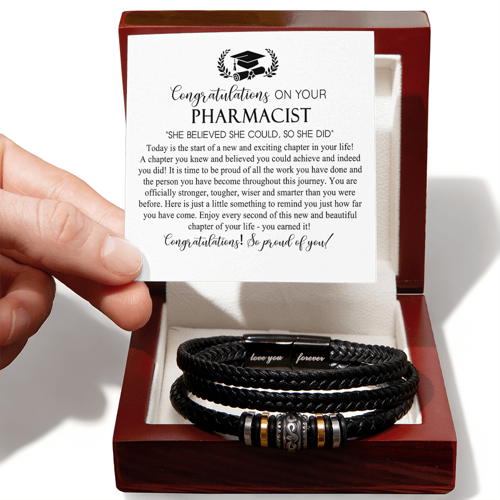 Pharmacist Ceremony Gift Bracelet Gift For Men, Class Of 2026 Chiropractor Ceremony Gifts