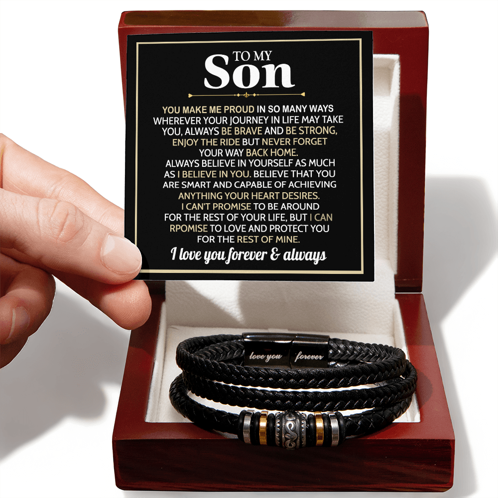 Bracelets for Him, Love You Forever Bracelet Gift To My Son Jewelry For Him Xmas