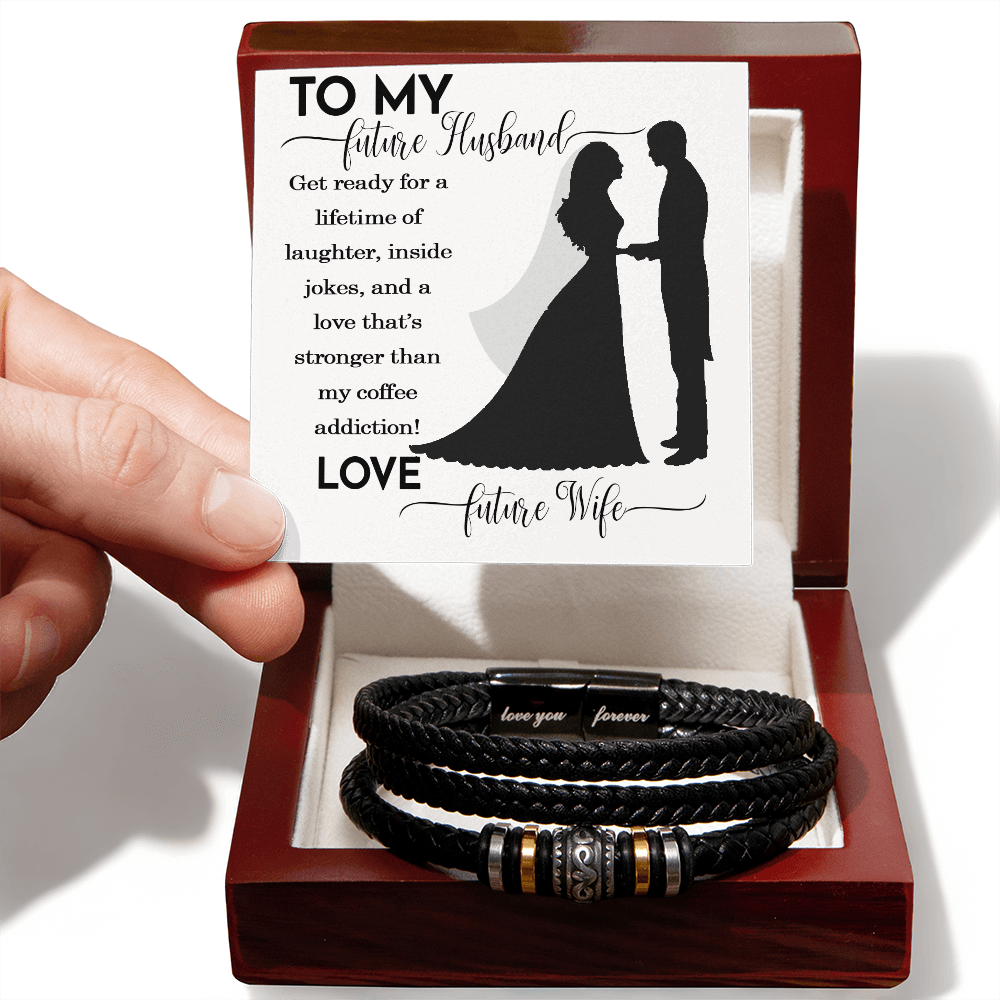 Husband And Wife Bracelet Gift For Him, Jewelry Gift Men On Wedding Christmas