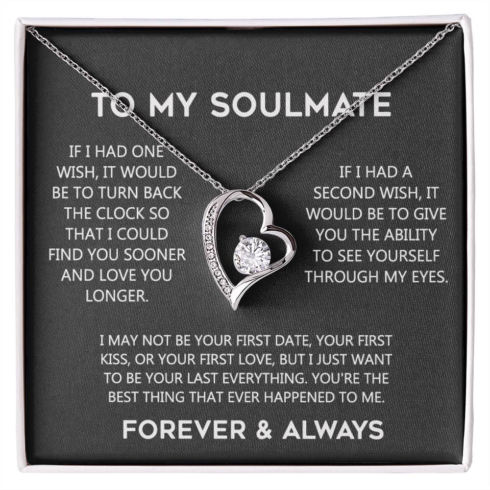 To My Soulmate Eternal Hope Necklace  Wife Soulmate Valentines Day Gift for Her 175144059615 Forever Love Necklace