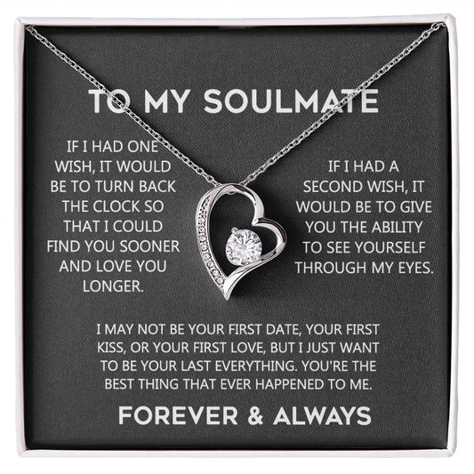To My Soulmate Eternal Hope Necklace  Wife Soulmate Valentines Day Gift for Her 175144059615 Forever Love Necklace