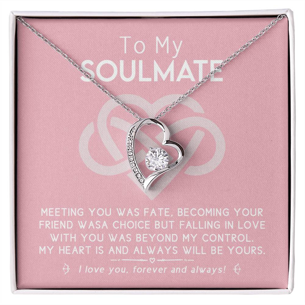 To My Soulmate Forever Love Necklace Gift For Soulmate Jewelry For Girlfriend Forever Love Necklace