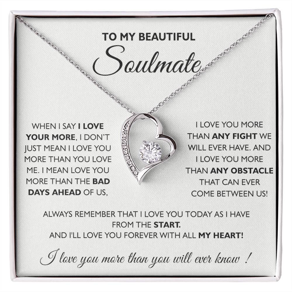 To My Soulmate Necklace Eternal Hope Necklace Valentine Day gift for Soulmate 175133533988 Forever Love Necklace