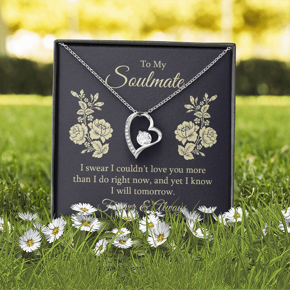 To my soulmate - I swear I couldn't love you Forever Love Necklace