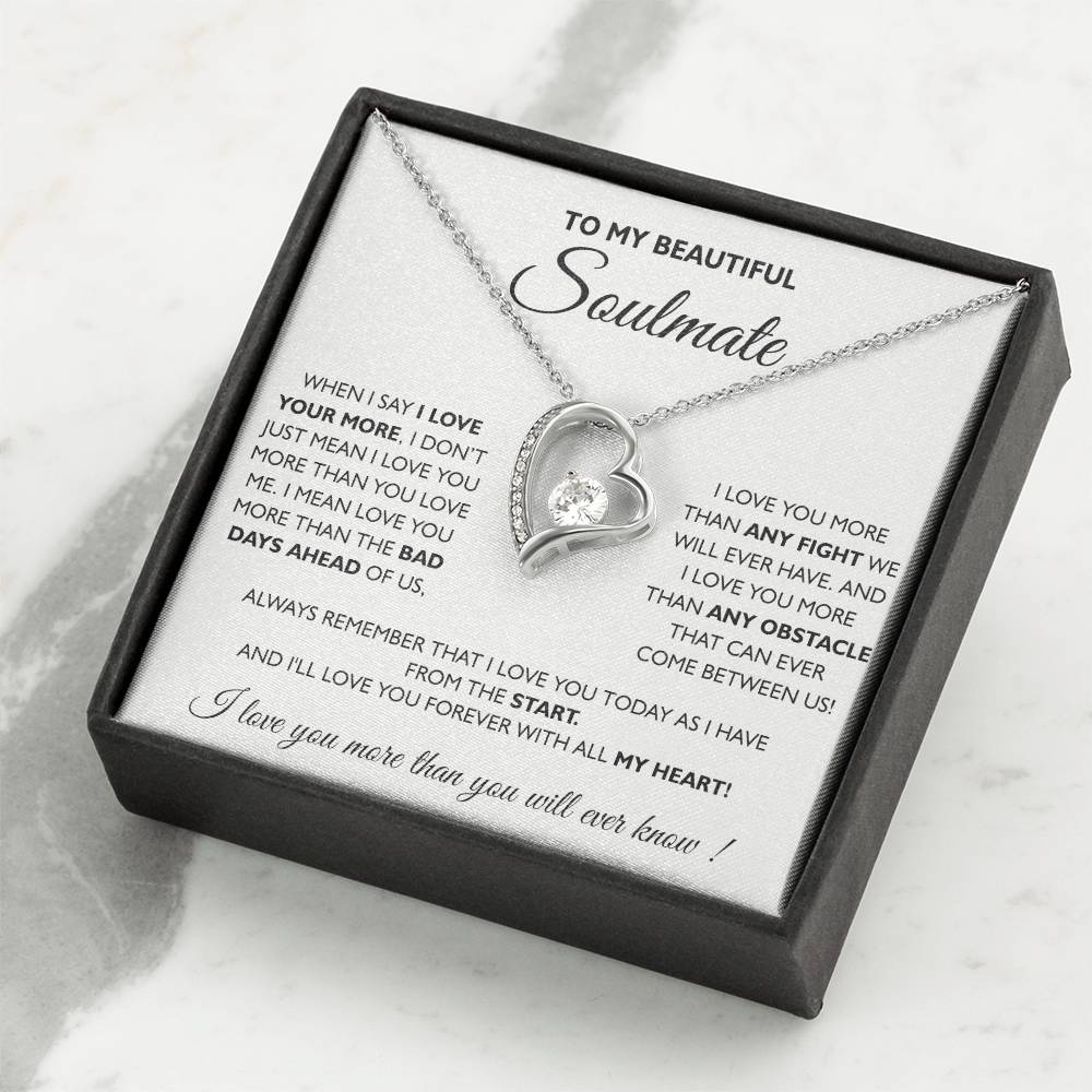 To My Soulmate Necklace Eternal Hope Necklace Valentine Day gift for Soulmate 175133533988 Forever Love Necklace