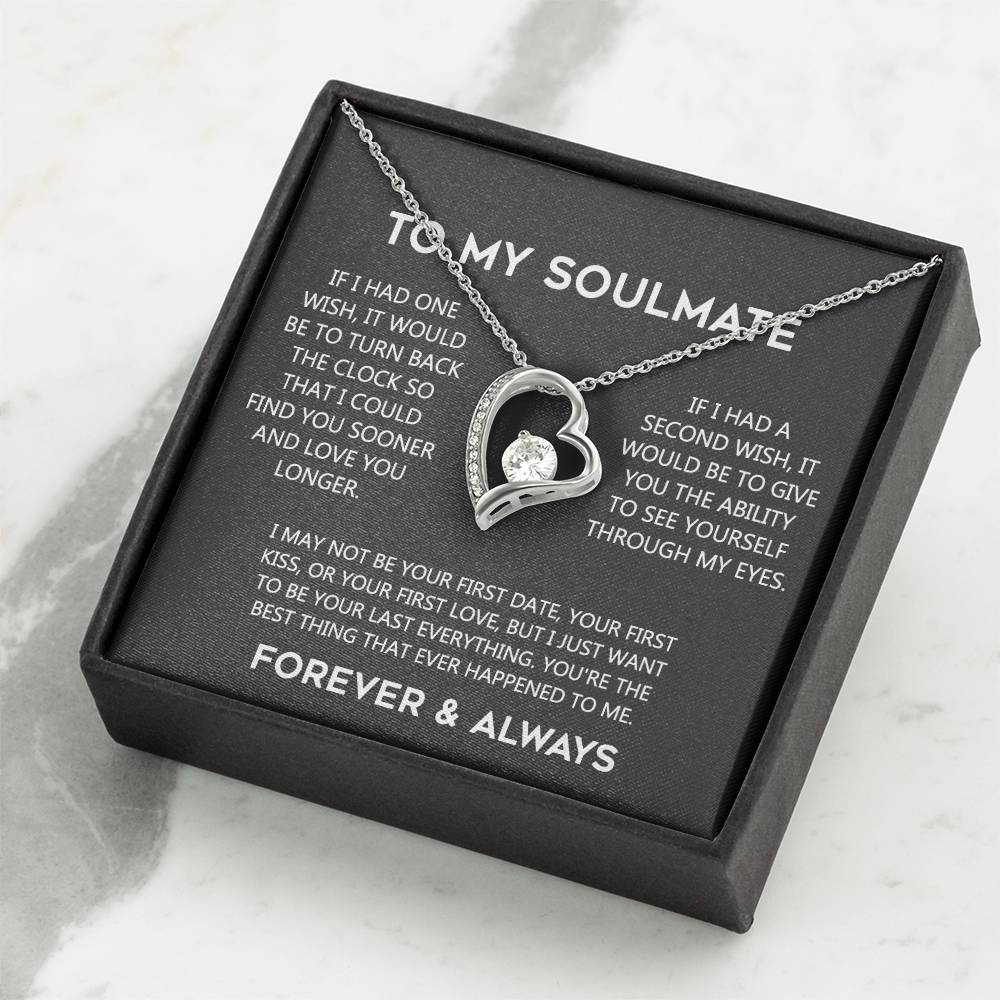 To My Soulmate Eternal Hope Necklace  Wife Soulmate Valentines Day Gift for Her 175144059615 Forever Love Necklace