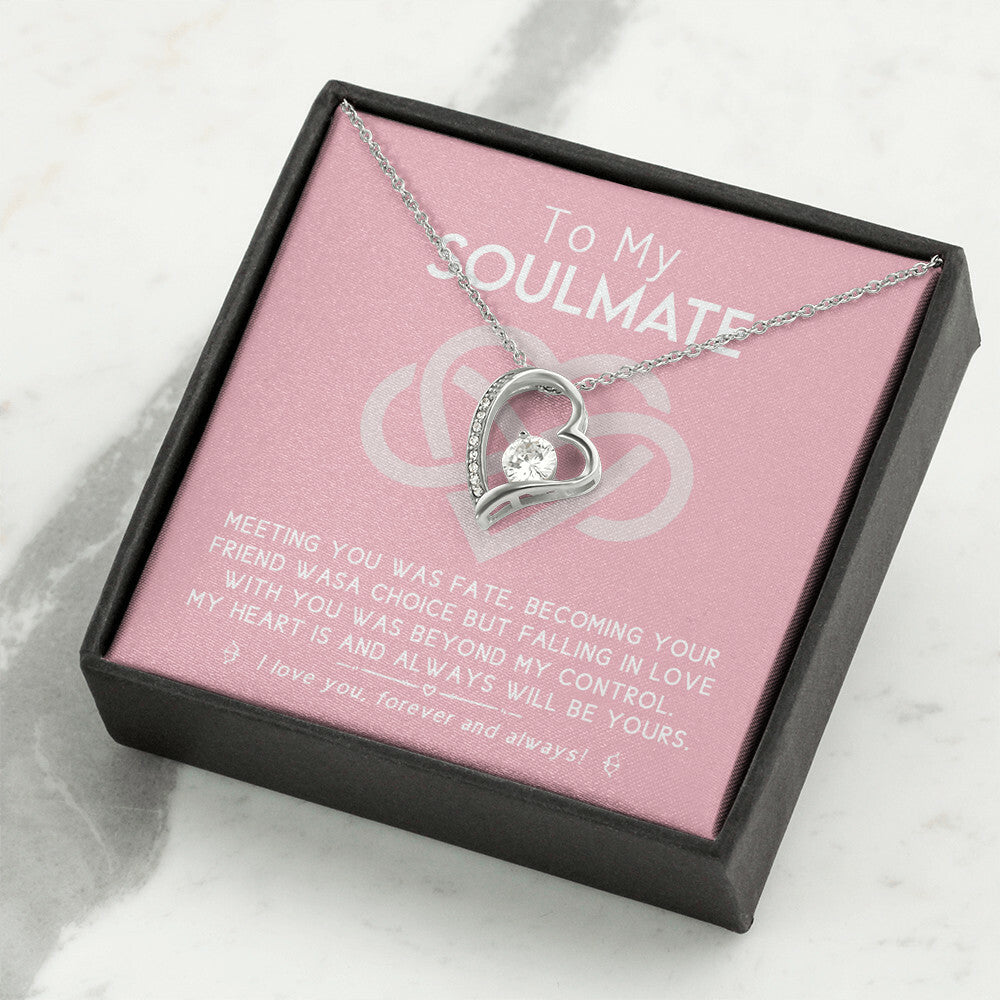 To My Soulmate Forever Love Necklace Gift For Soulmate Jewelry For Girlfriend Forever Love Necklace
