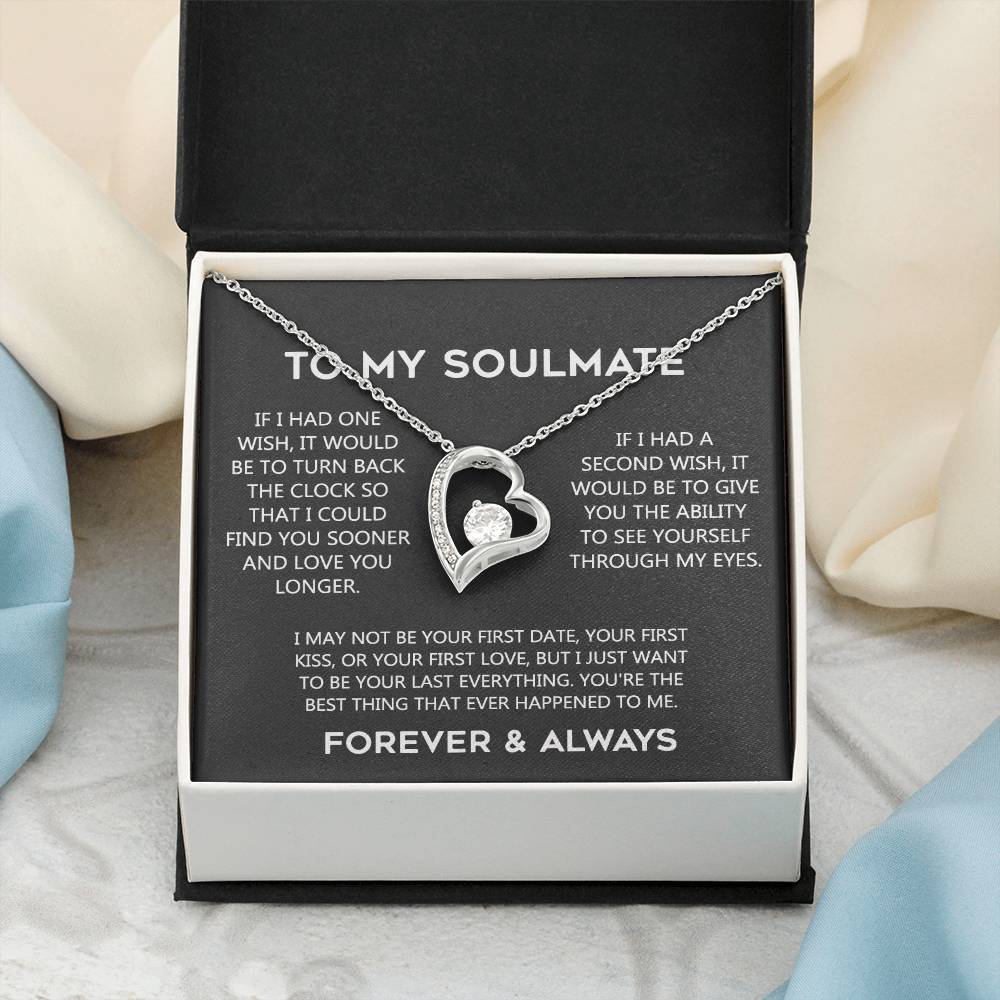 To My Soulmate Eternal Hope Necklace  Wife Soulmate Valentines Day Gift for Her 175144059615 Forever Love Necklace