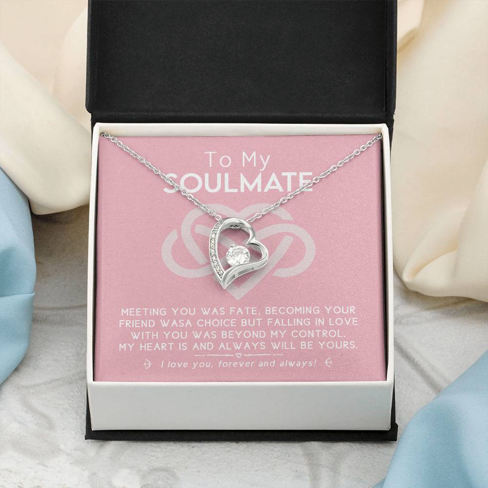 To My Soulmate Forever Love Necklace Gift For Soulmate Jewelry For Girlfriend Forever Love Necklace