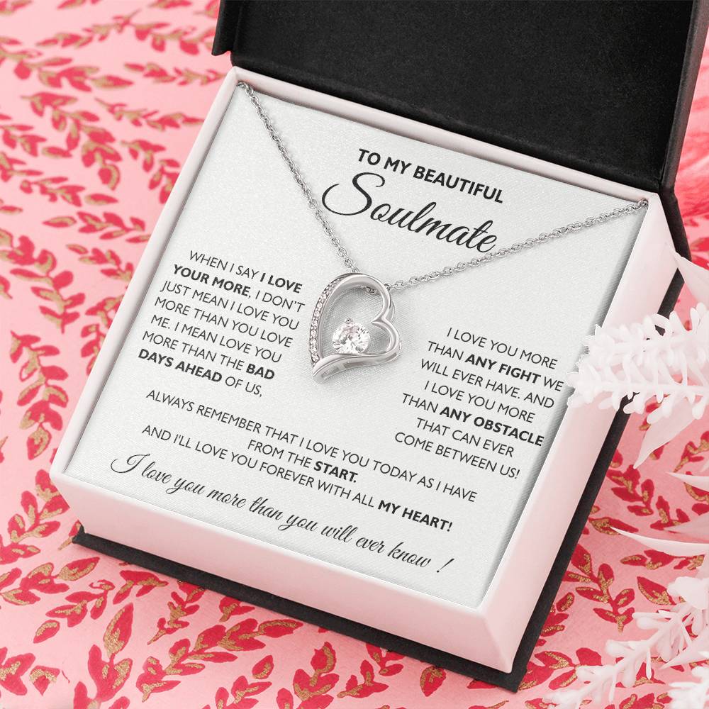 To My Soulmate Necklace Eternal Hope Necklace Valentine Day gift for Soulmate 175133533988 Forever Love Necklace