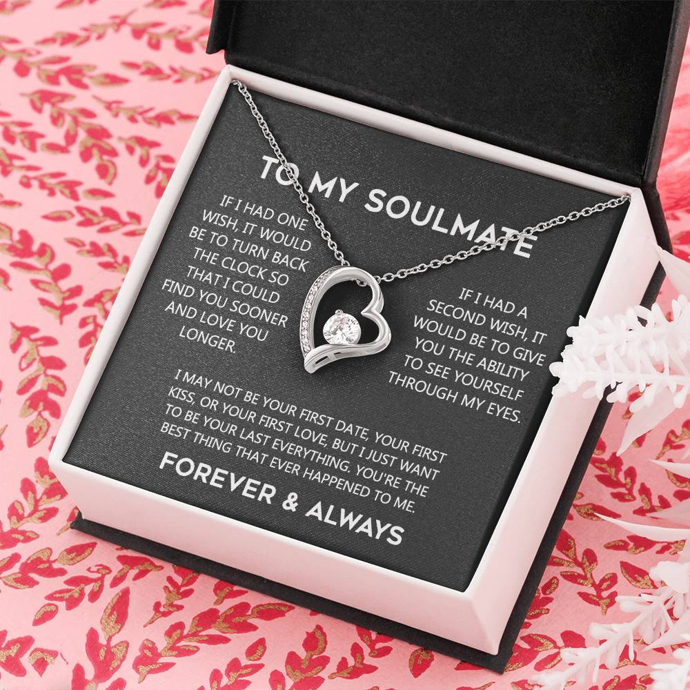 To My Soulmate Eternal Hope Necklace  Wife Soulmate Valentines Day Gift for Her 175144059615 Forever Love Necklace