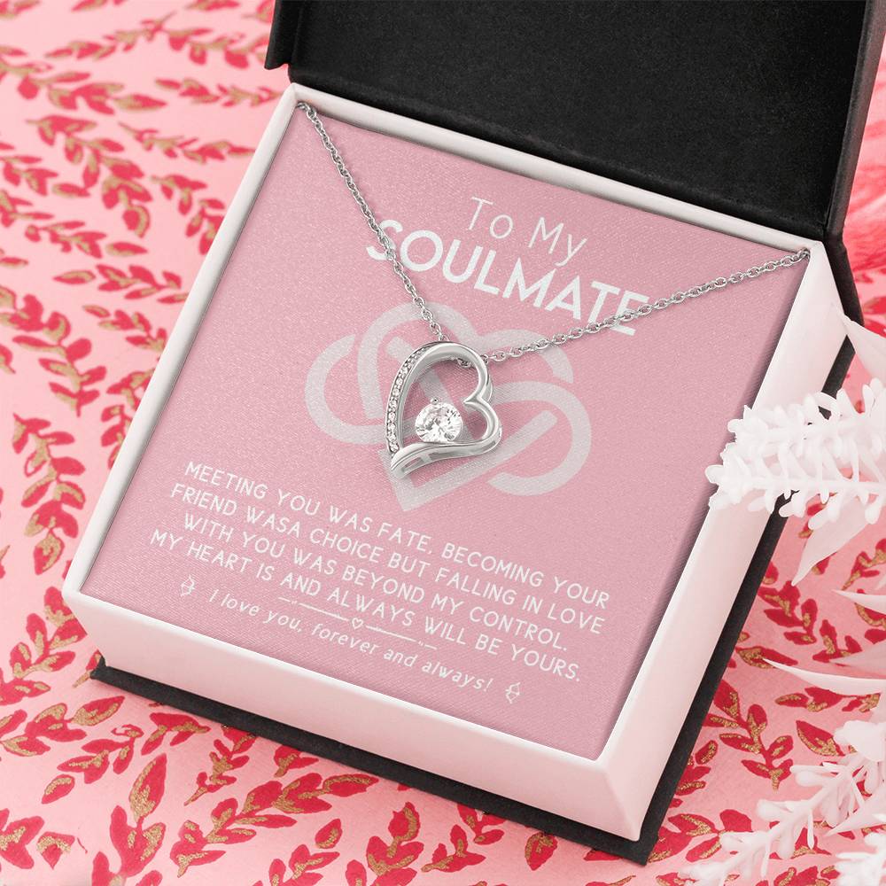 To My Soulmate Forever Love Necklace Gift For Soulmate Jewelry For Girlfriend Forever Love Necklace