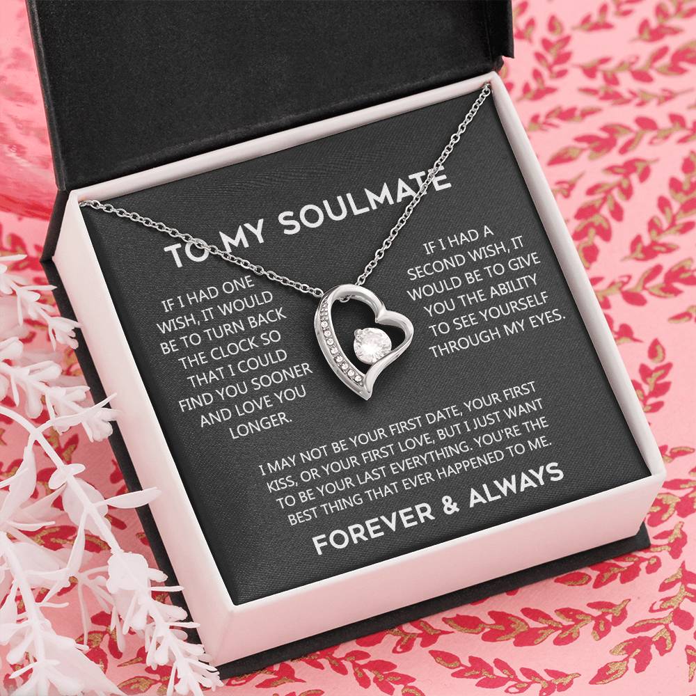 To My Soulmate Eternal Hope Necklace  Wife Soulmate Valentines Day Gift for Her 175144059615 Forever Love Necklace