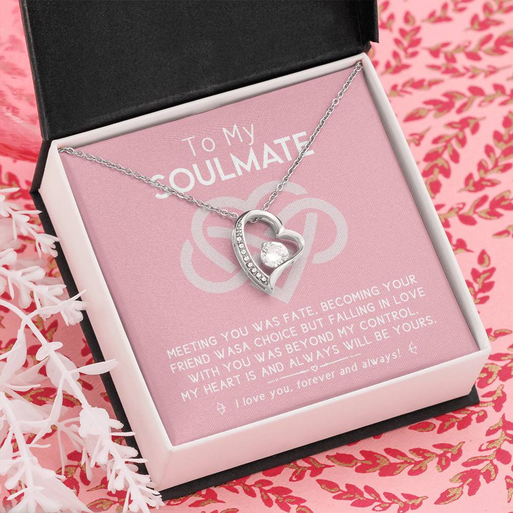 To My Soulmate Forever Love Necklace Gift For Soulmate Jewelry For Girlfriend Forever Love Necklace