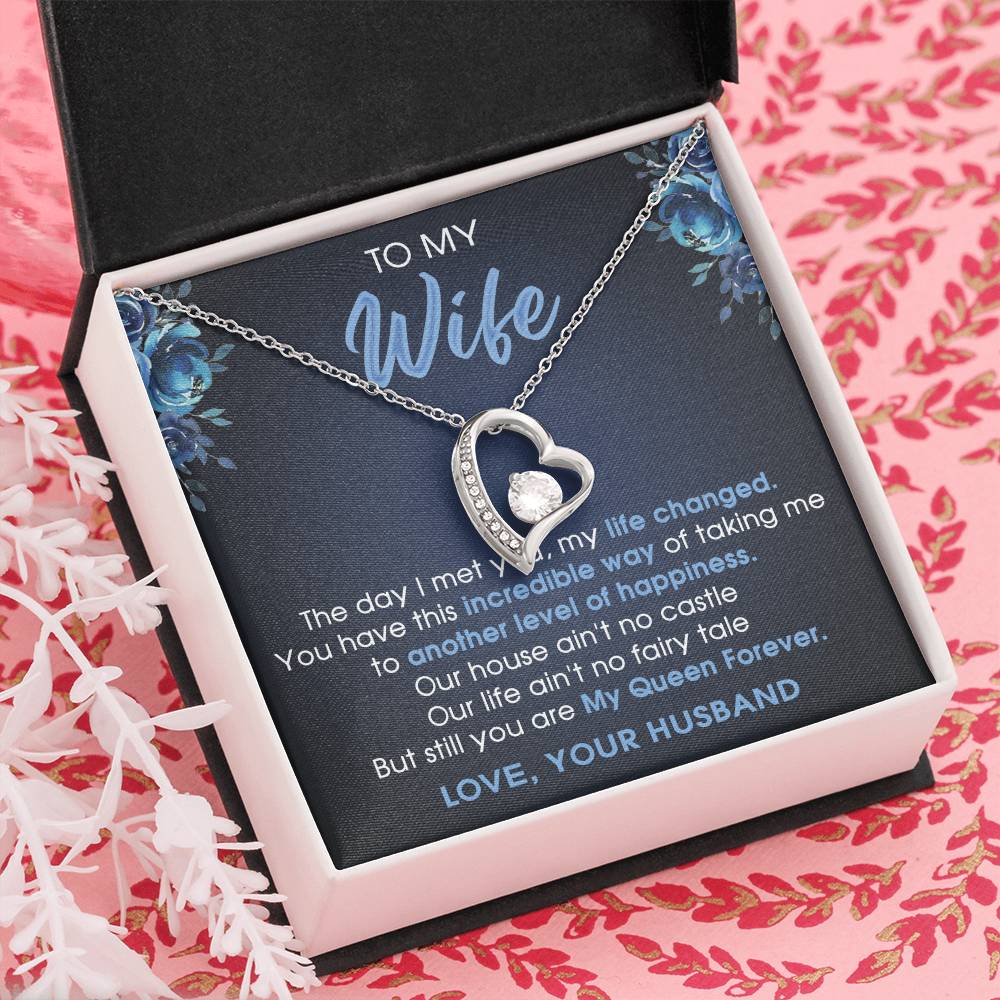 To My Wife Gift Jewelry Gift For Wife Birthday Gift For Wife Necklace For Wife Forever Love Necklace