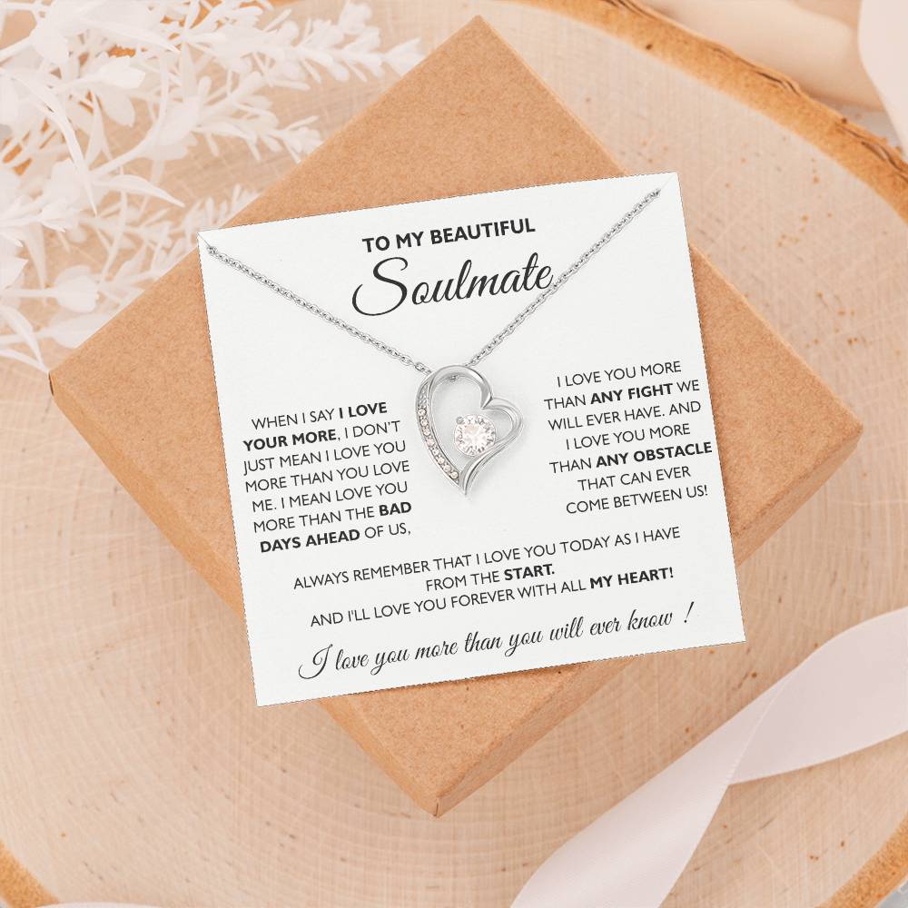 To My Soulmate Necklace Eternal Hope Necklace Valentine Day gift for Soulmate 175133533988 Forever Love Necklace
