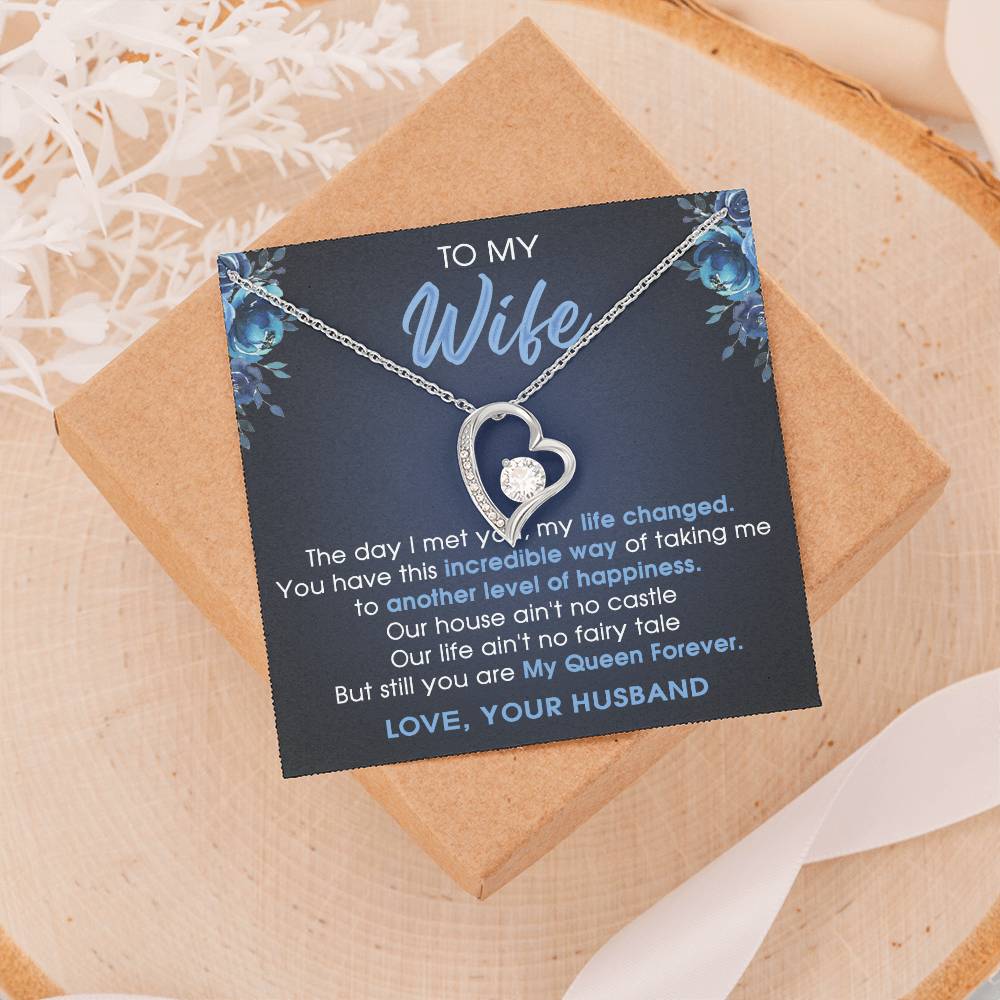 To My Wife Gift Jewelry Gift For Wife Birthday Gift For Wife Necklace For Wife Forever Love Necklace