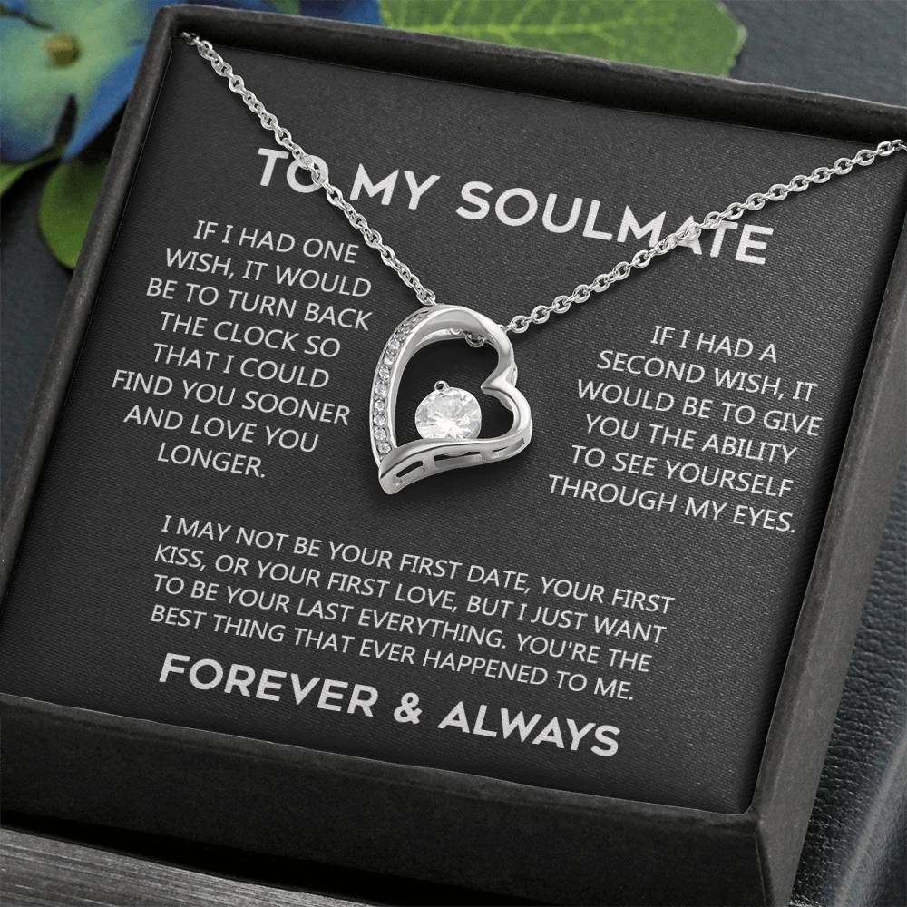 To My Soulmate Eternal Hope Necklace  Wife Soulmate Valentines Day Gift for Her 175144059615 Forever Love Necklace