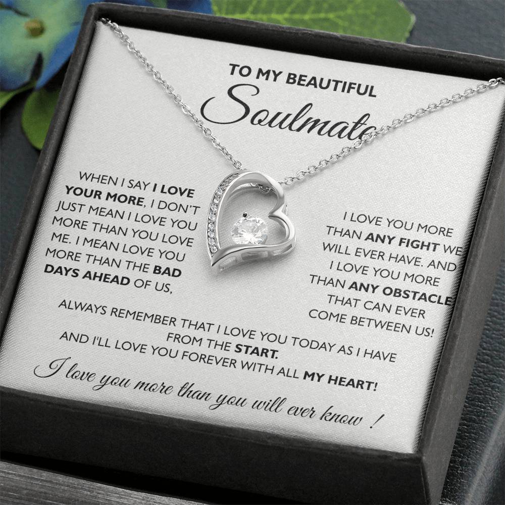 To My Soulmate Necklace Eternal Hope Necklace Valentine Day gift for Soulmate 175133533988 Forever Love Necklace