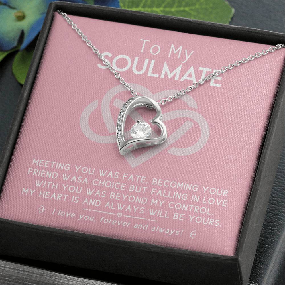 To My Soulmate Forever Love Necklace Gift For Soulmate Jewelry For Girlfriend Forever Love Necklace