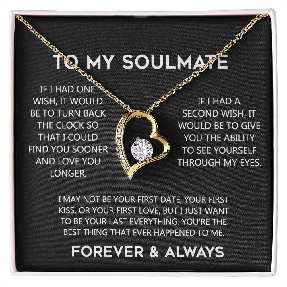 To My Soulmate Eternal Hope Necklace  Wife Soulmate Valentines Day Gift for Her 175144059615 Forever Love Necklace