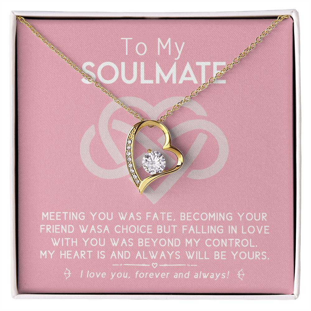 To My Soulmate Forever Love Necklace Gift For Soulmate Jewelry For Girlfriend Forever Love Necklace