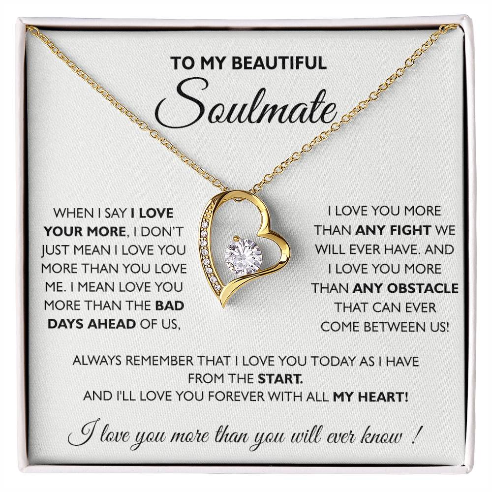 To My Soulmate Necklace Eternal Hope Necklace Valentine Day gift for Soulmate 175133533988 Forever Love Necklace