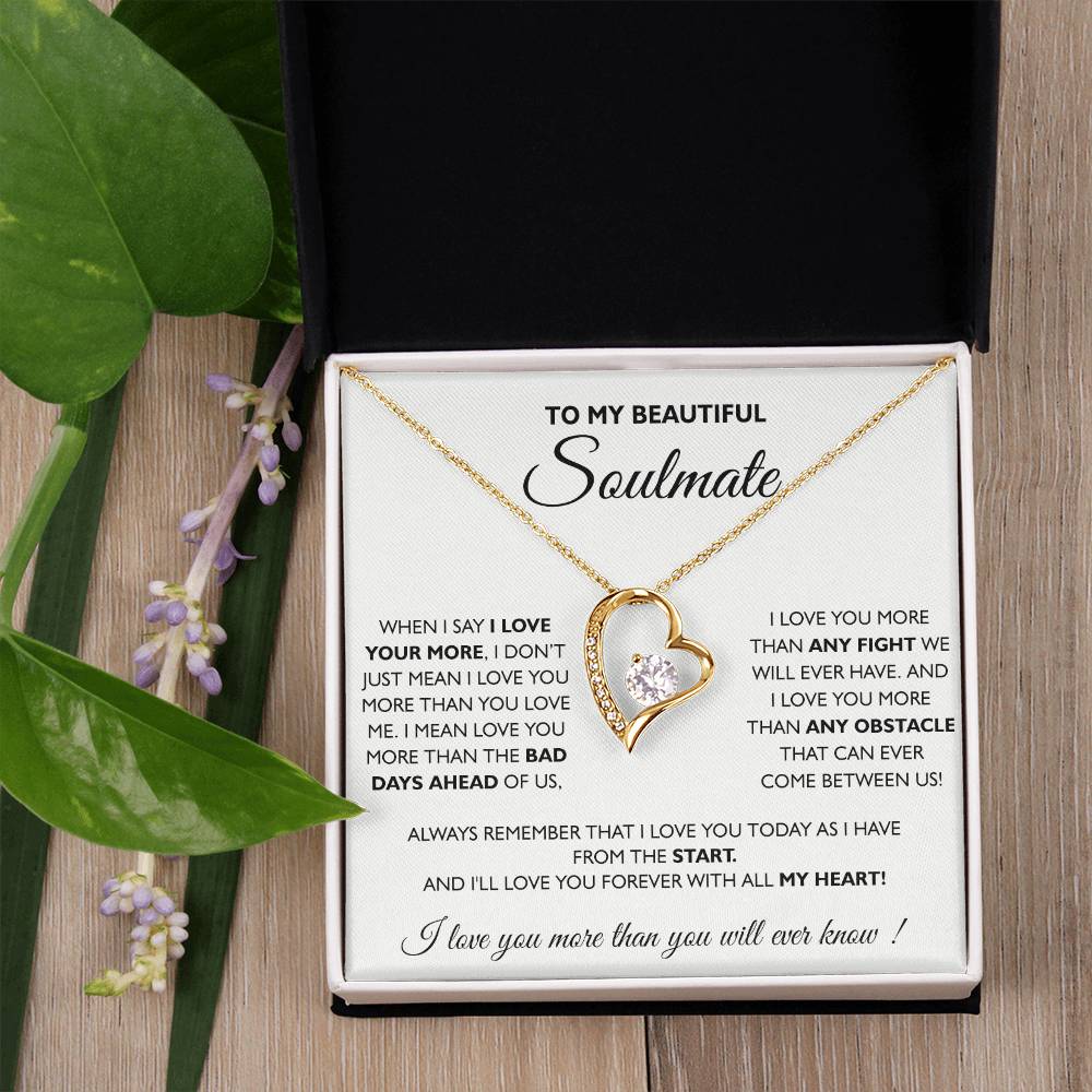 To My Soulmate Necklace Eternal Hope Necklace Valentine Day gift for Soulmate 175133533988 Forever Love Necklace