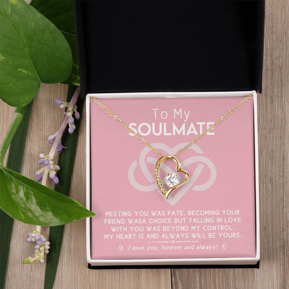 To My Soulmate Forever Love Necklace Gift For Soulmate Jewelry For Girlfriend Forever Love Necklace