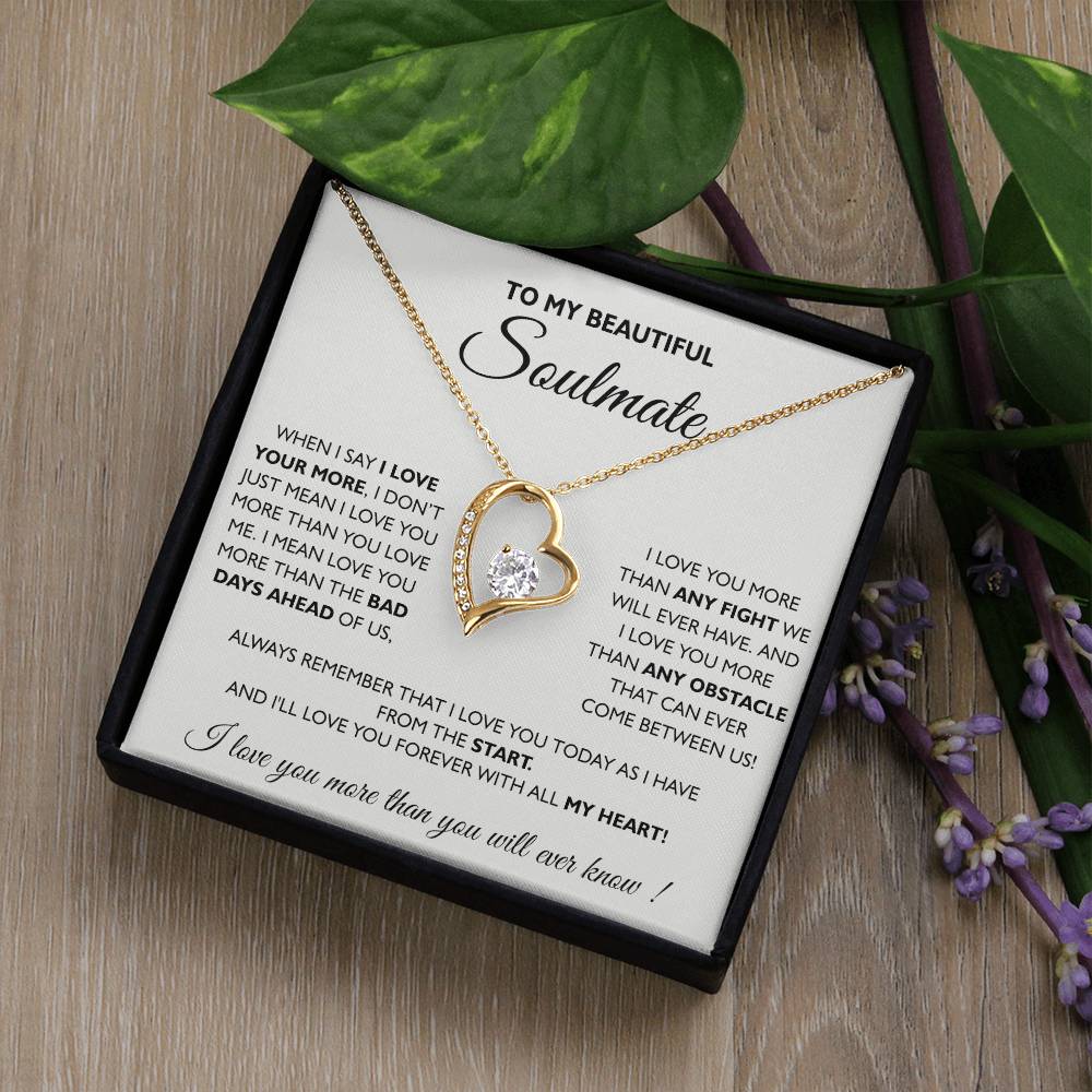 To My Soulmate Necklace Eternal Hope Necklace Valentine Day gift for Soulmate 175133533988 Forever Love Necklace