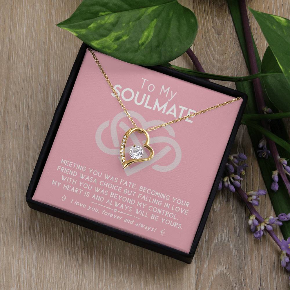 To My Soulmate Forever Love Necklace Gift For Soulmate Jewelry For Girlfriend Forever Love Necklace