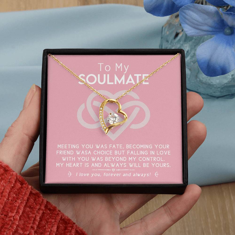 To My Soulmate Forever Love Necklace Gift For Soulmate Jewelry For Girlfriend Forever Love Necklace