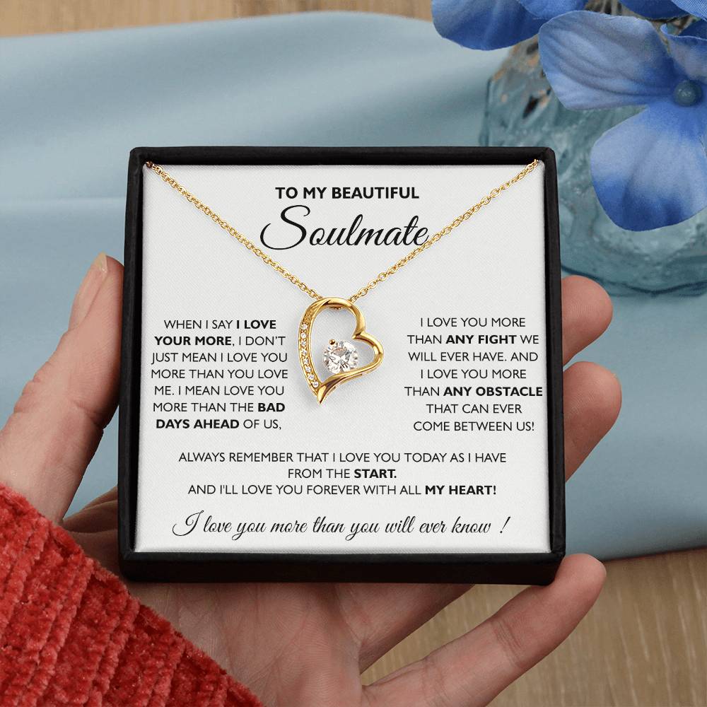 To My Soulmate Necklace Eternal Hope Necklace Valentine Day gift for Soulmate 175133533988 Forever Love Necklace