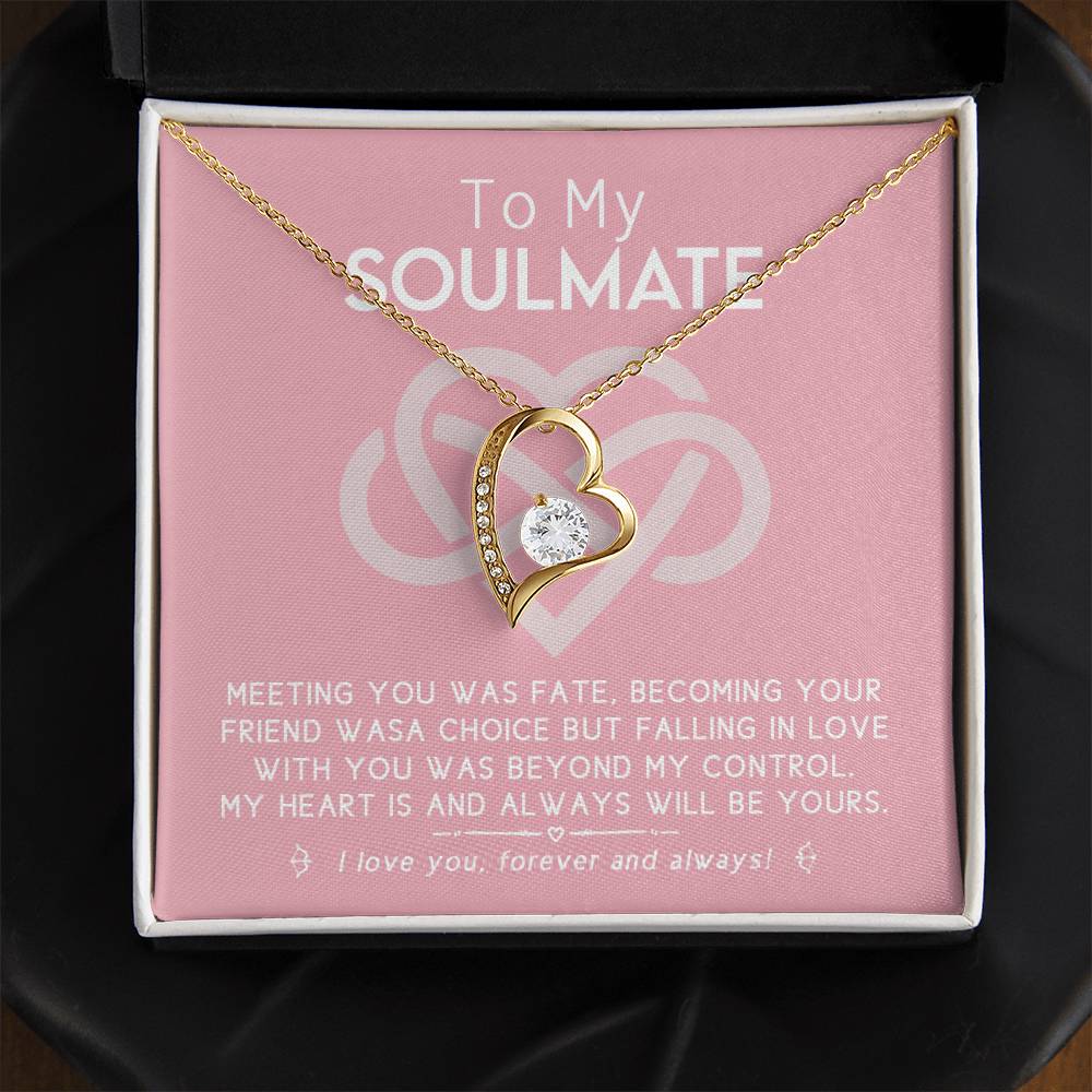 To My Soulmate Forever Love Necklace Gift For Soulmate Jewelry For Girlfriend Forever Love Necklace