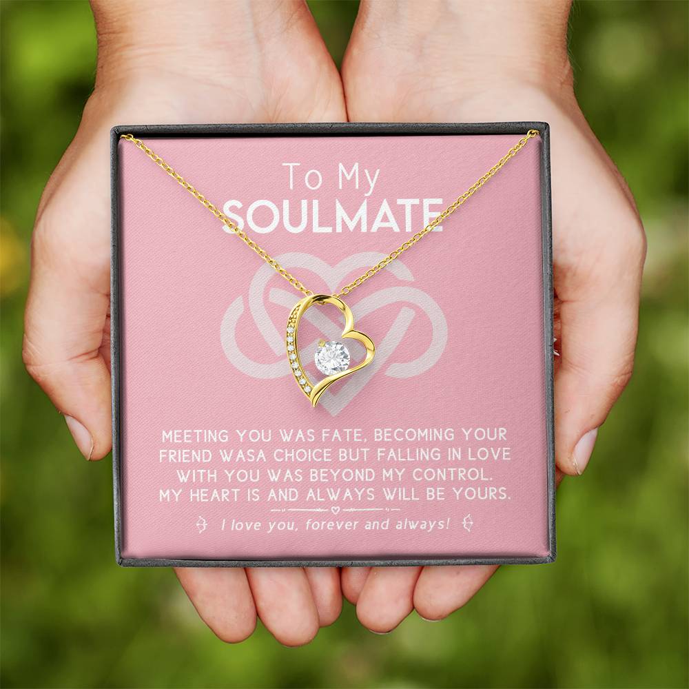 To My Soulmate Forever Love Necklace Gift For Soulmate Jewelry For Girlfriend Forever Love Necklace
