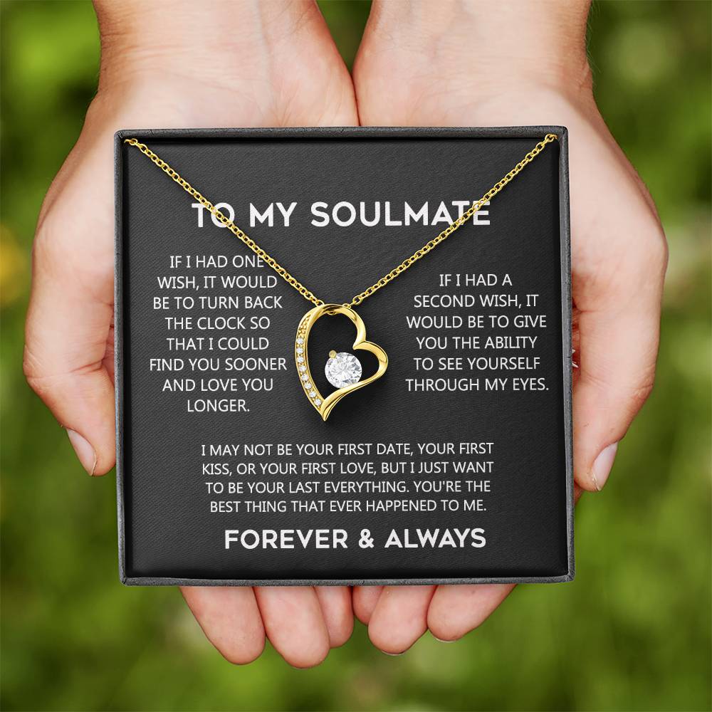 To My Soulmate Eternal Hope Necklace  Wife Soulmate Valentines Day Gift for Her 175144059615 Forever Love Necklace