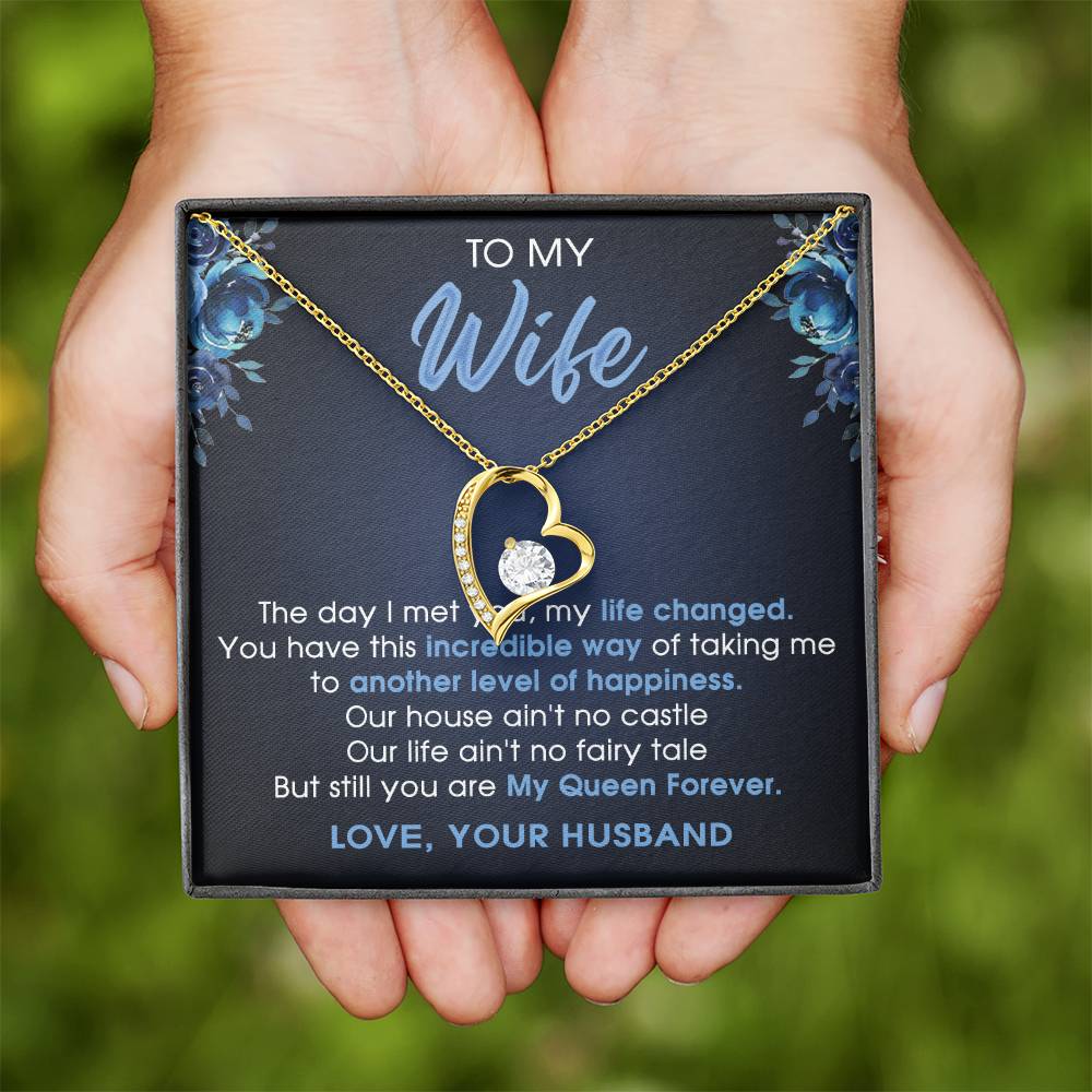 To My Wife Gift Jewelry Gift For Wife Birthday Gift For Wife Necklace For Wife Forever Love Necklace